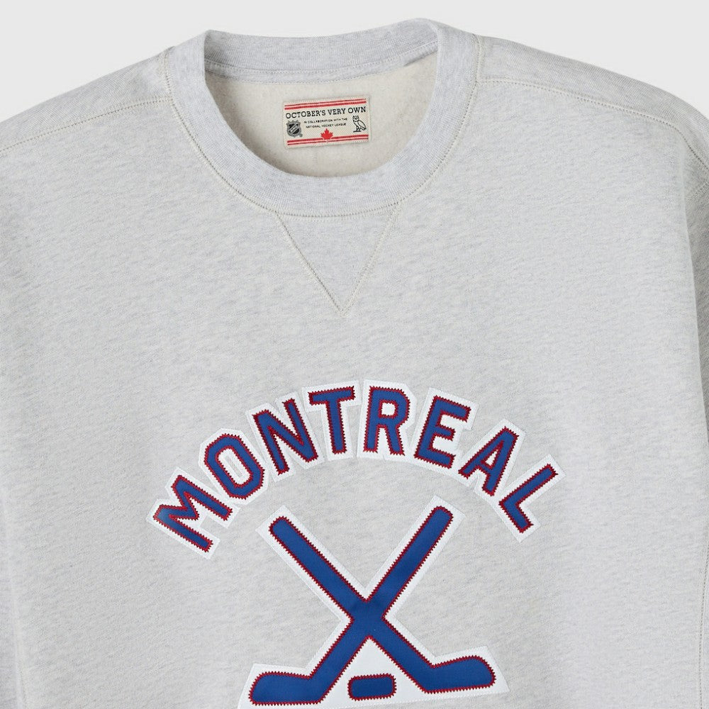 NHL Heather Gray Montreal Canadiens OVO x NHL Fleece Sweatshirt