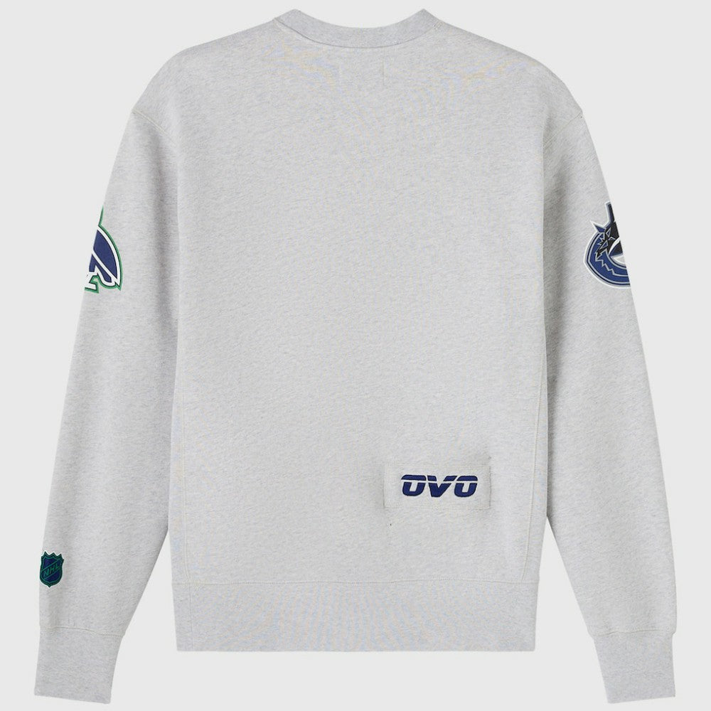 NHL Heather Gray Vancouver Canucks OVO x NHL Fleece Sweatshirt