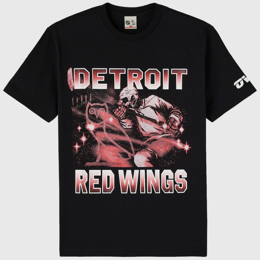 NHL Black Detroit Red Wings OVO x NHL Graphic T-Shirt