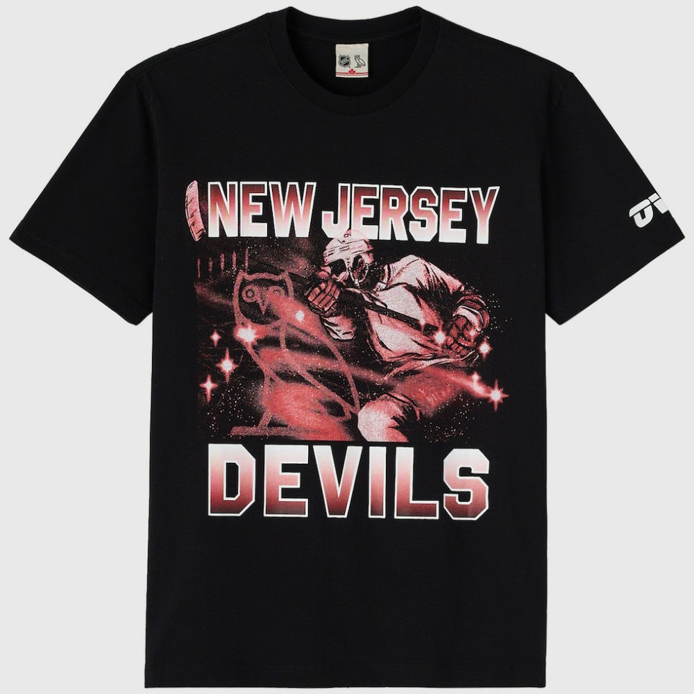 NHL Black New Jersey Devils OVO x NHL Graphic T-Shirt