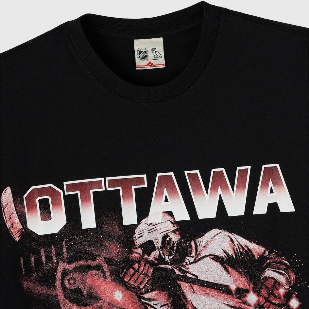 NHL Black Ottawa Senators OVO x NHL Graphic T-Shirt