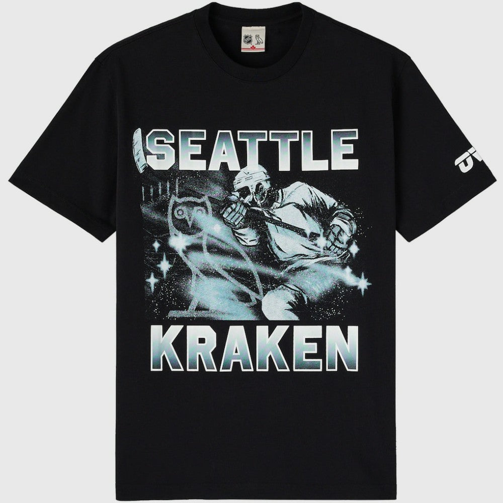 NHL Black Seattle Kraken OVO x NHL Graphic T-Shirt