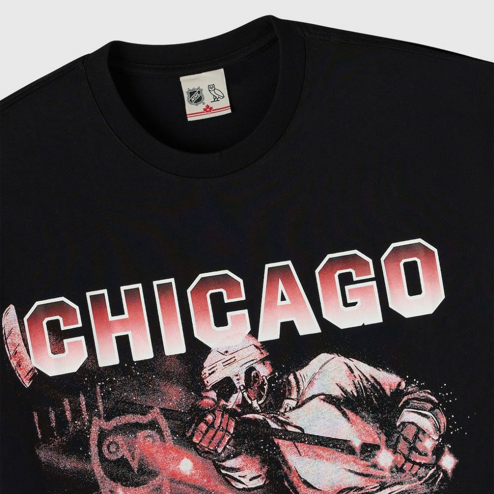 NHL Black Chicago Blackhawks OVO x NHL Graphic T-Shirt