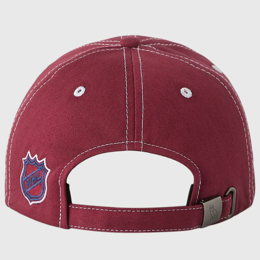 NHL Burgundy Colorado Avalanche OVO x NHL Adjustable Sport Hat