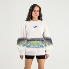 Gameday Couture Women's Power Move Stadium Premium Drop Shoulder Sweatshirt - Detroit Lions