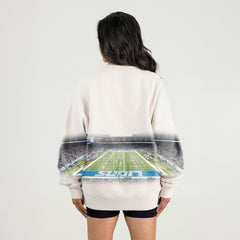 Gameday Couture Women's Power Move Stadium Premium Drop Shoulder Sweatshirt - Detroit Lions
