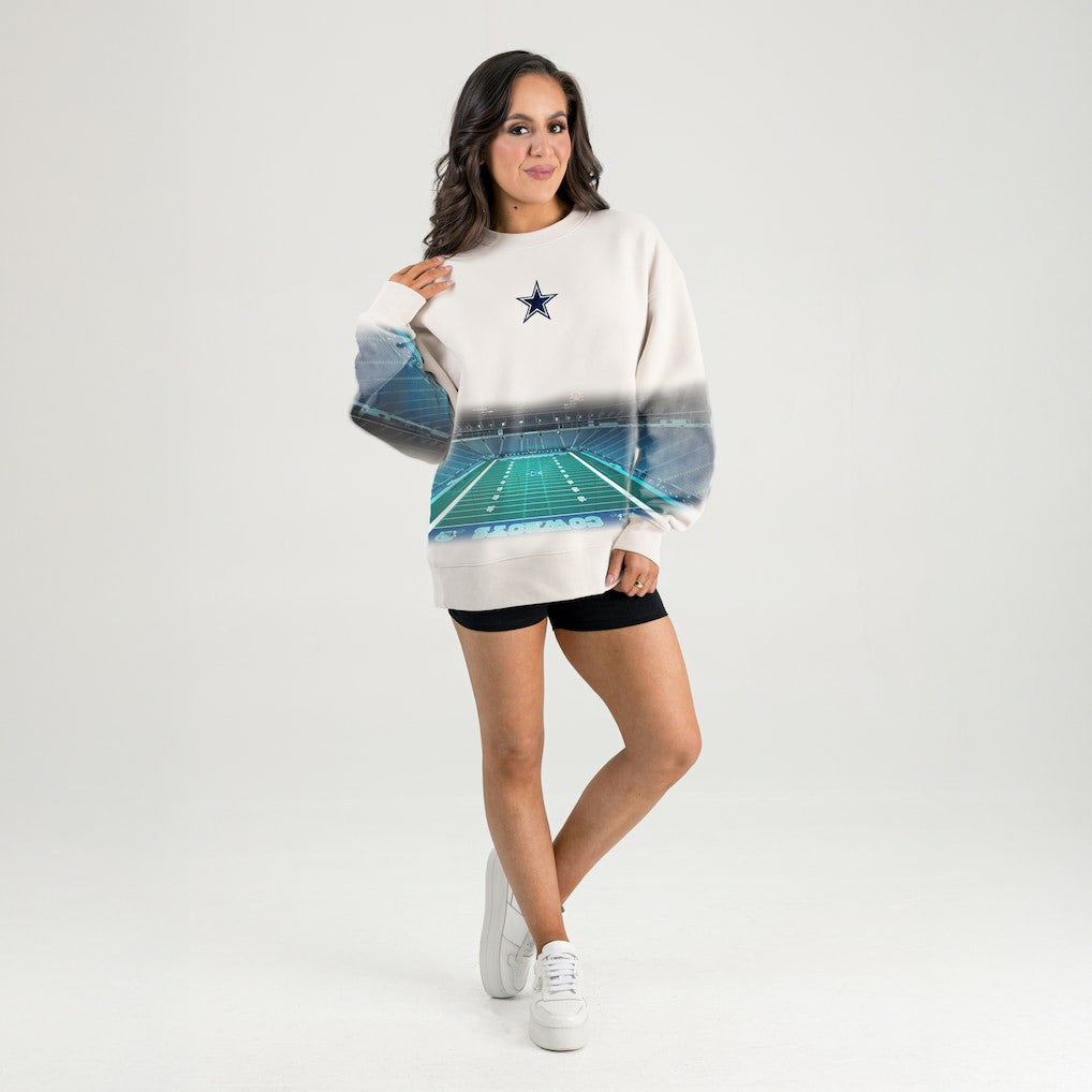Gameday Couture Women's Power Move Stadium Premium Drop Shoulder Sweatshirt - Dallas Cowboys