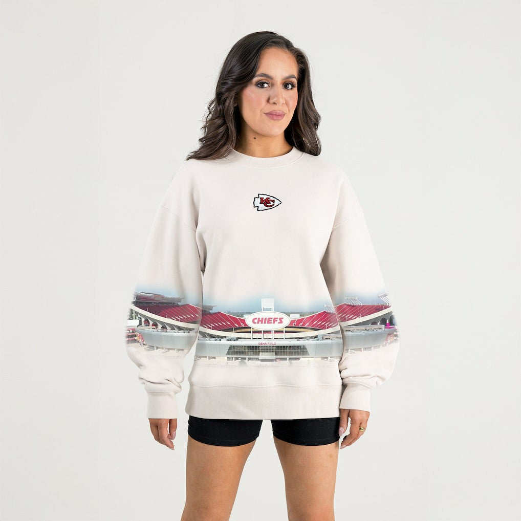 Gameday Couture Women's Power Move Stadium Premium Drop Shoulder Sweatshirt - Kansas City Chiefs