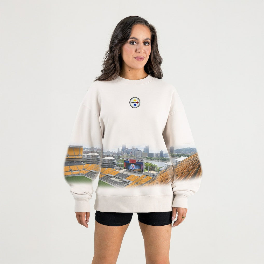Gameday Couture Women's Power Move Stadium Premium Drop Shoulder Sweatshirt - Pittsburgh Steelers