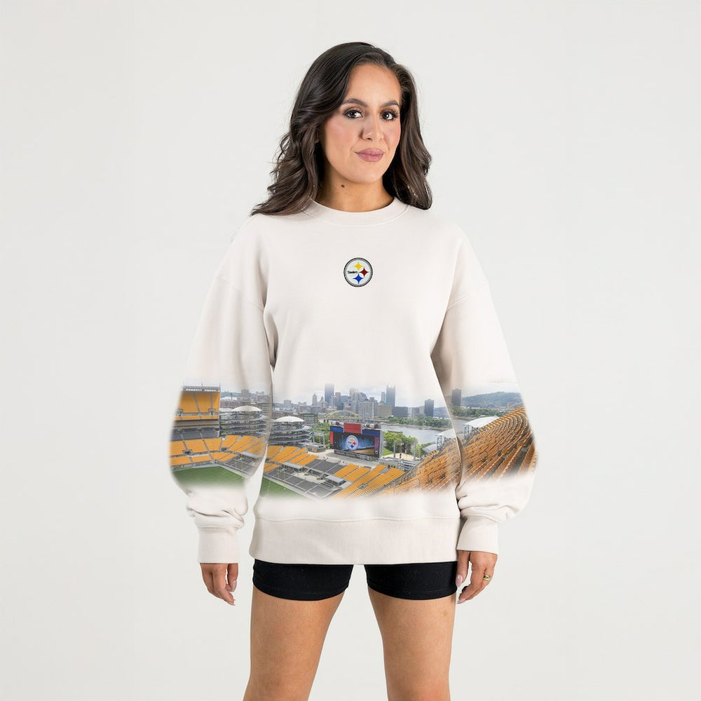 Gameday Couture Women's Power Move Stadium Premium Drop Shoulder Sweatshirt - Pittsburgh Steelers