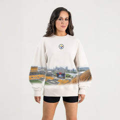 Gameday Couture Women's Power Move Stadium Premium Drop Shoulder Sweatshirt - Pittsburgh Steelers