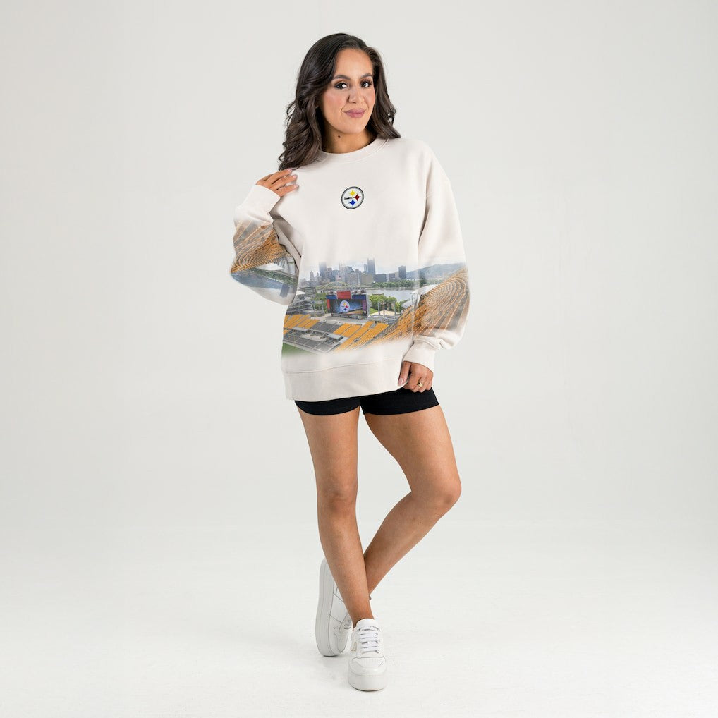 Gameday Couture Women's Power Move Stadium Premium Drop Shoulder Sweatshirt - Pittsburgh Steelers