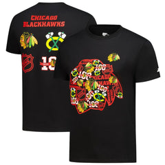 NHL Black Chicago Blackhawks Starter Logo Collage T-Shirt