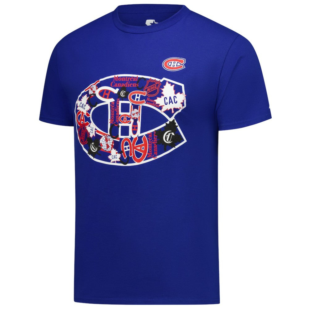 NHL Blue Montreal Canadiens Starter Logo Collage T-Shirt