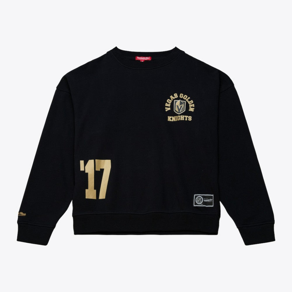 NHL Black Vegas Golden Knights Mitchell & Ness Women's Crewneck Sweatshirt