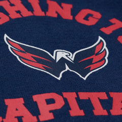 NHL Navy Washington Capitals Mitchell & Ness Women's Crewneck Sweatshirt