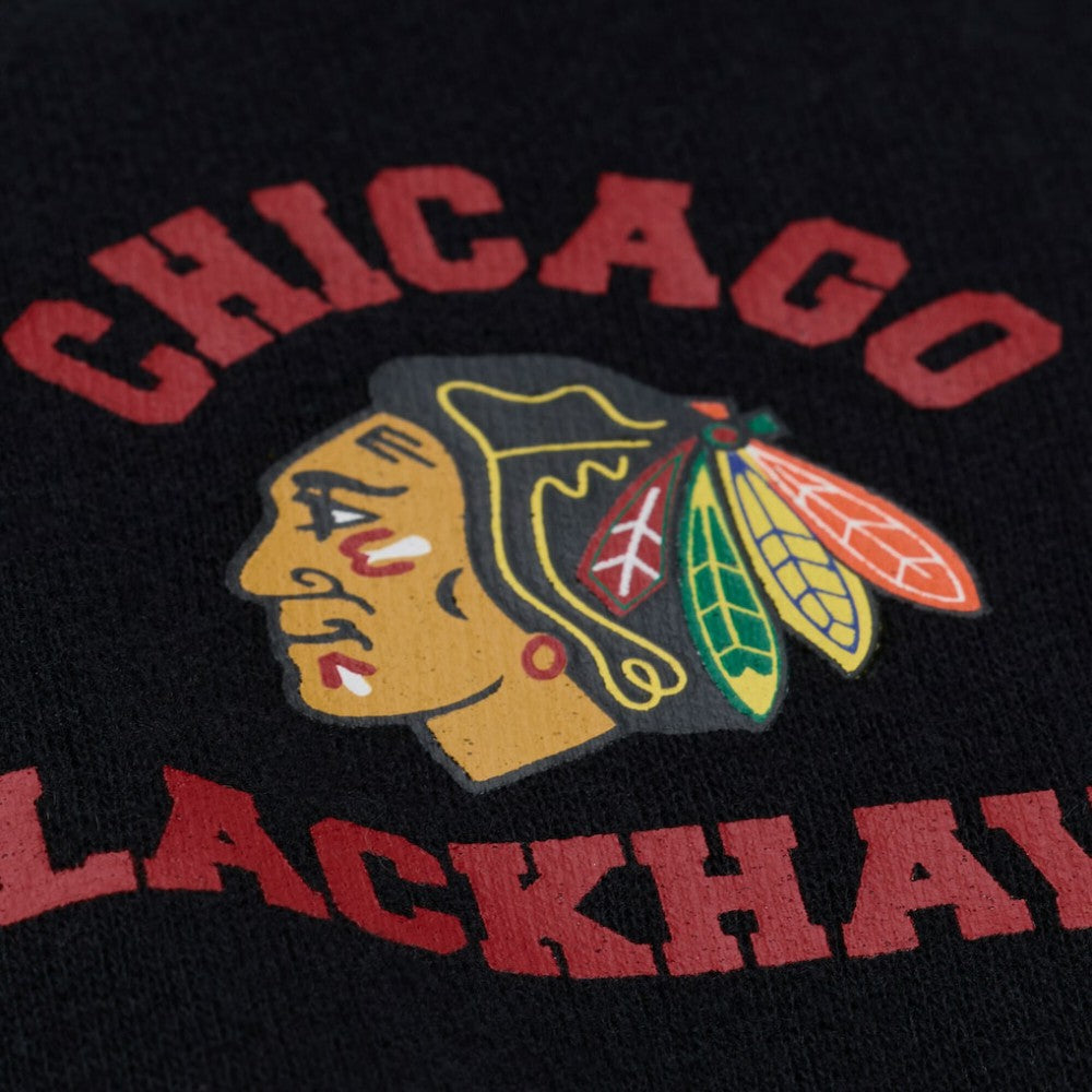 NHL Black Chicago Blackhawks Mitchell & Ness Women's Crewneck Sweatshirt
