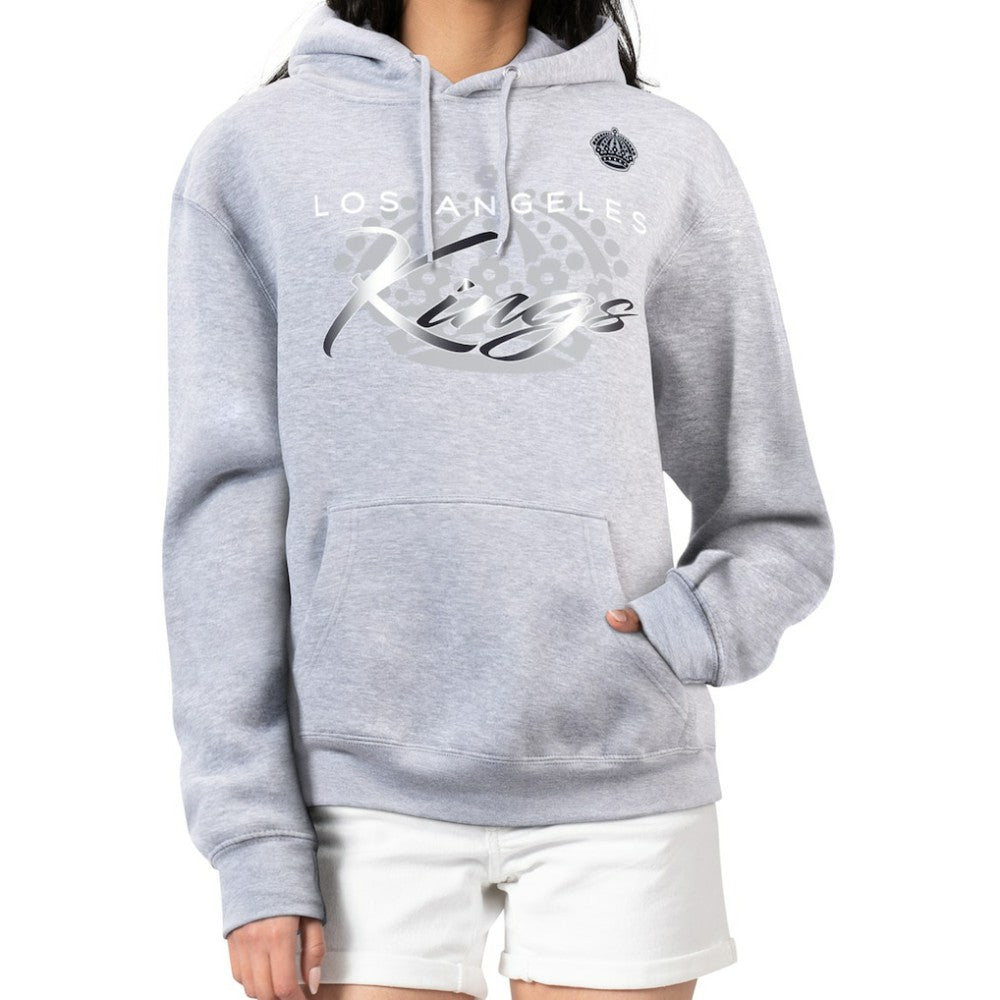 NHL Gray Los Angeles Kings G-III 4Her by Carl Banks Women's Shadow Logo Fleece Hoodie