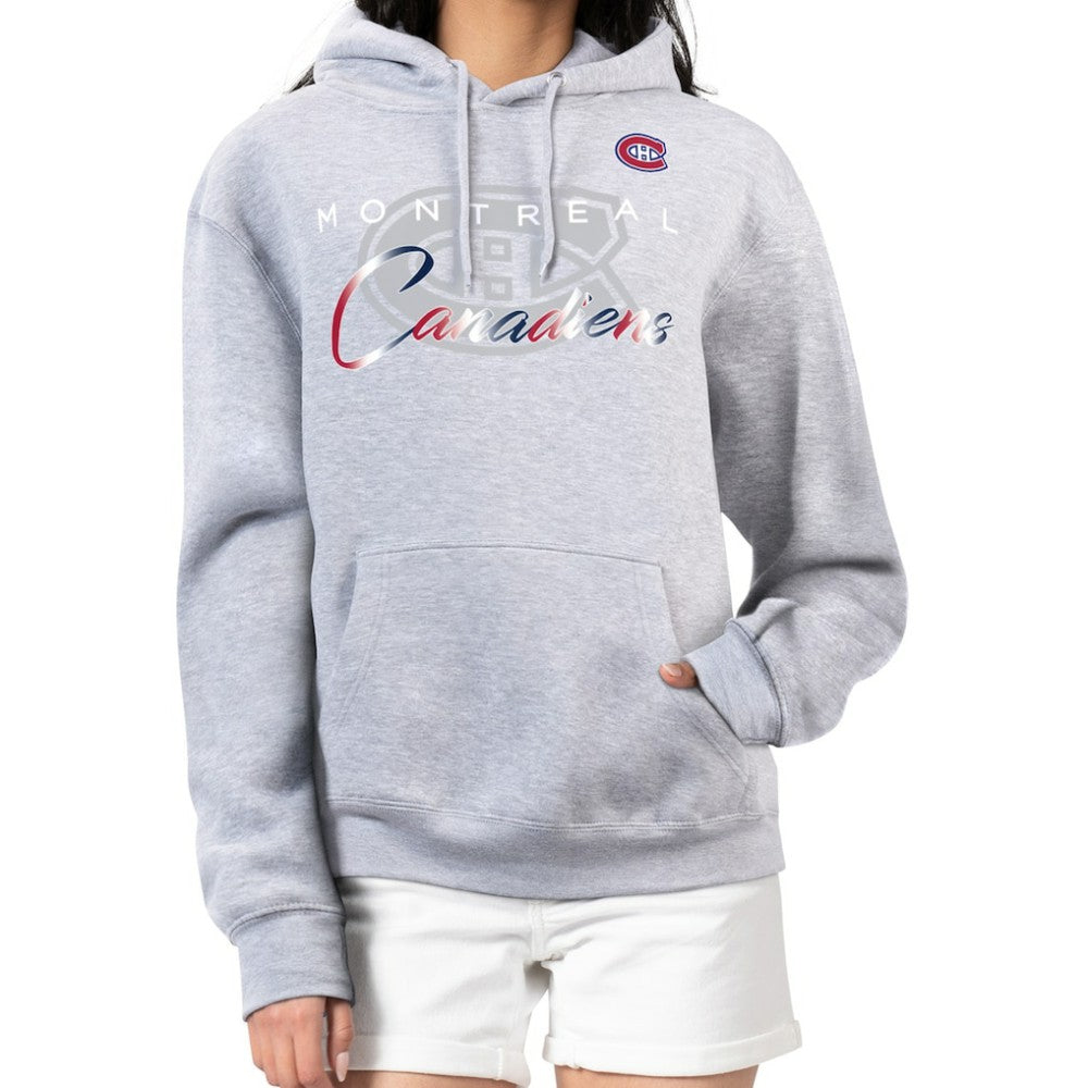 NHL Gray Montreal Canadiens G-III 4Her by Carl Banks Women's Shadow Logo Fleece Hoodie