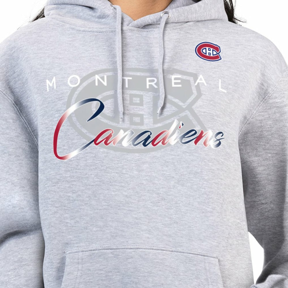 NHL Gray Montreal Canadiens G-III 4Her by Carl Banks Women's Shadow Logo Fleece Hoodie
