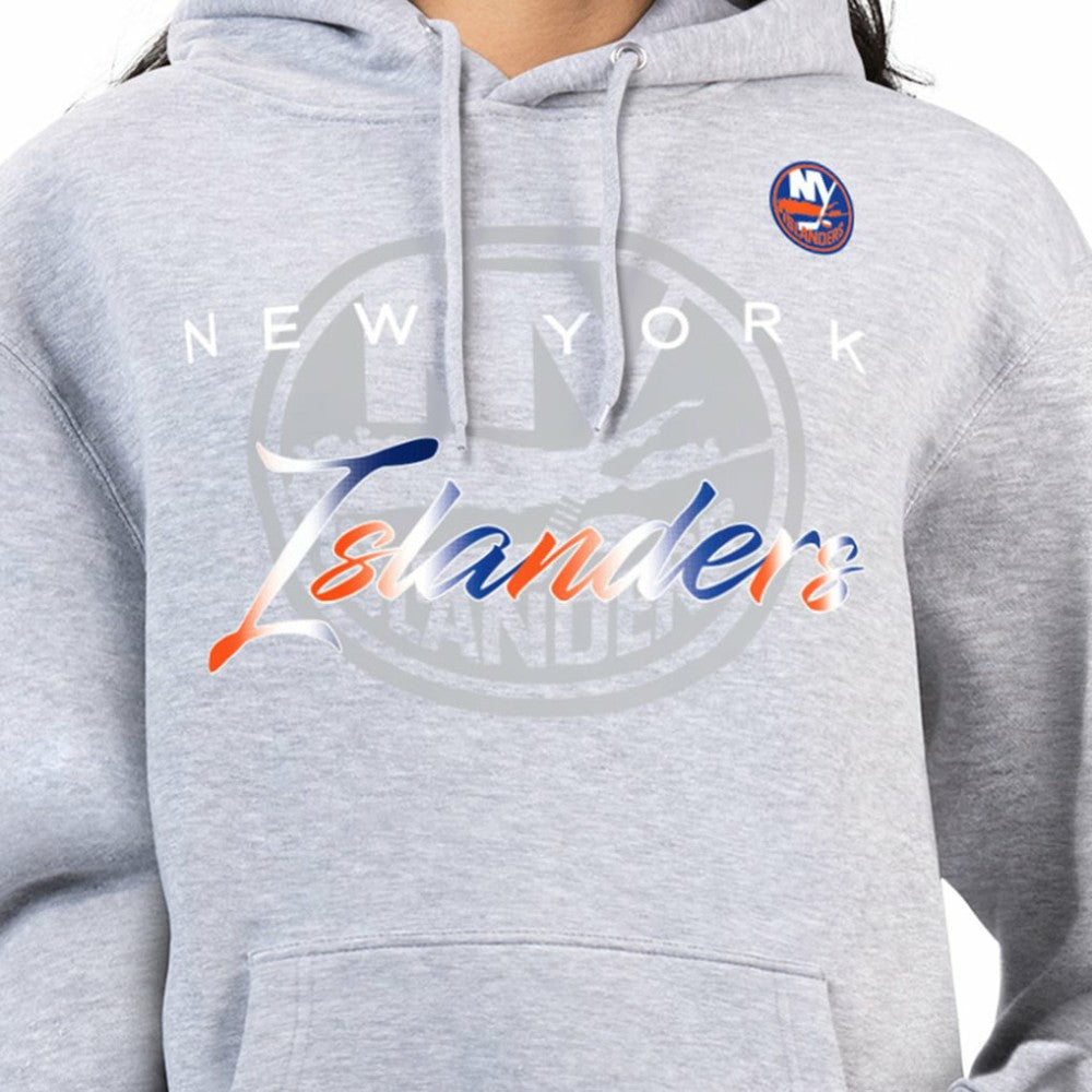 NHL Gray New York Islanders G-III 4Her by Carl Banks Women's Shadow Logo Fleece Hoodie