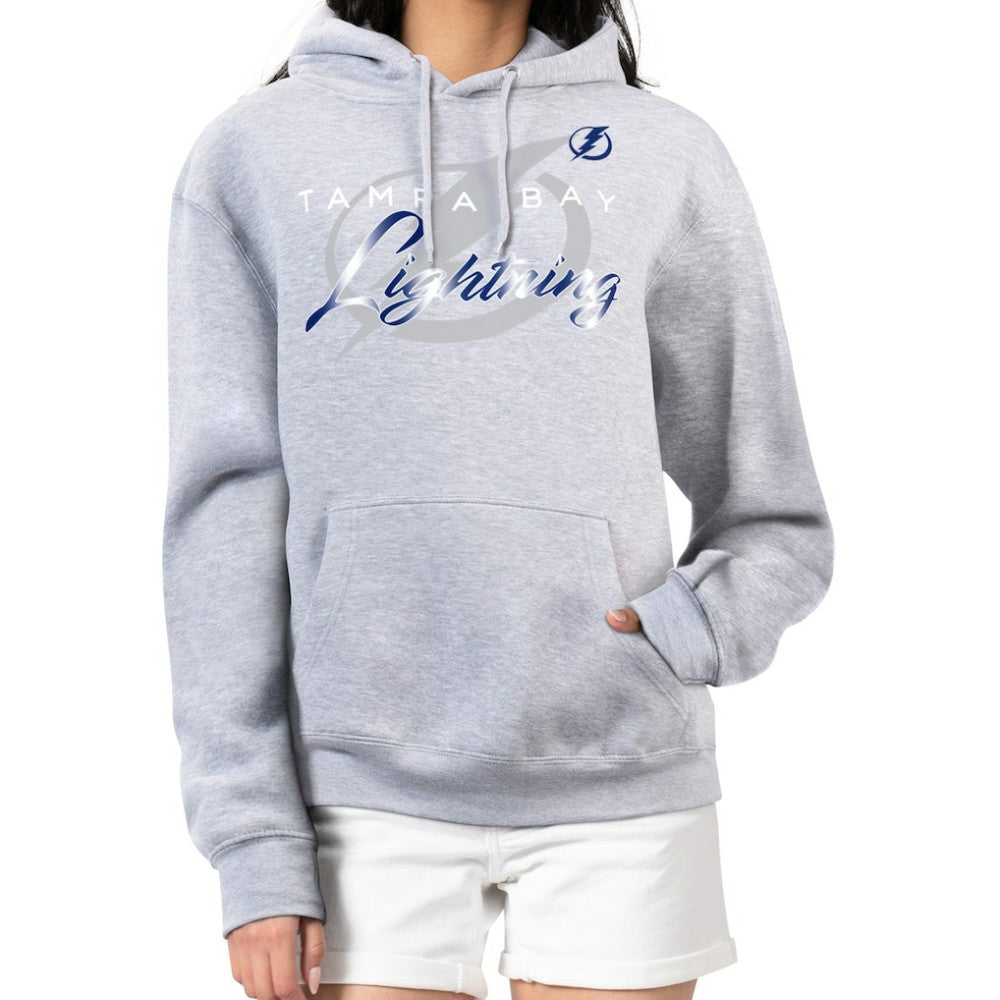 NHL Gray Tampa Bay Lightning G-III 4Her by Carl Banks Women's Shadow Logo Fleece Hoodie