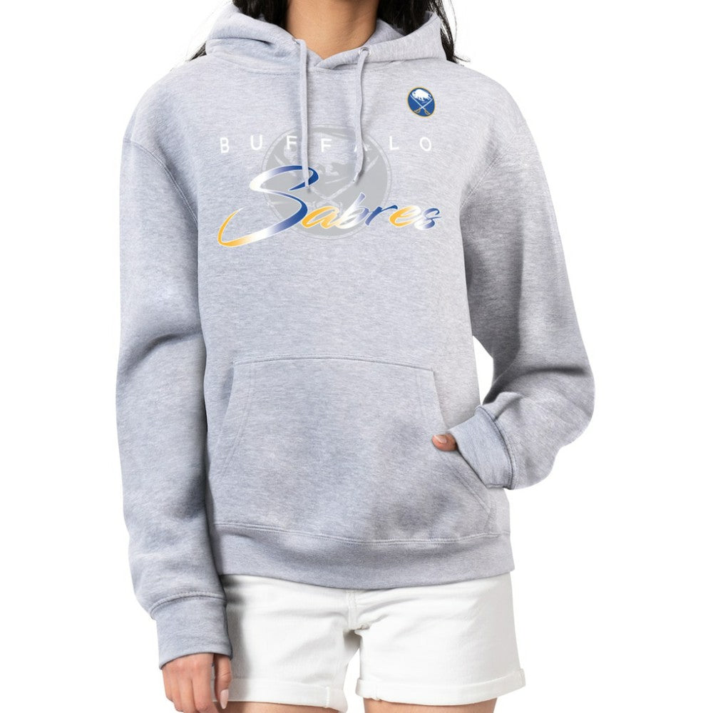 NHL Gray Buffalo Sabres G-III 4Her by Carl Banks Women's Shadow Logo Fleece Hoodie