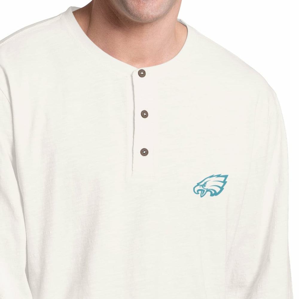 Margaritaville Island Reserve Long Sleeve Slub Henley Shirt - Philadelphia Eagles