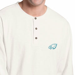 Margaritaville Island Reserve Long Sleeve Slub Henley Shirt - Philadelphia Eagles