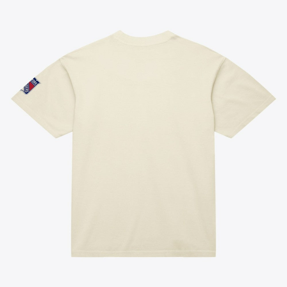 NHL Cream New York Rangers Mitchell & Ness Unisex Arched Team T-Shirt