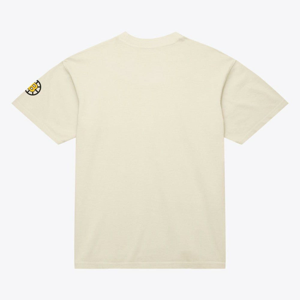 NHL Cream Boston Bruins Mitchell & Ness Unisex Arched Team T-Shirt