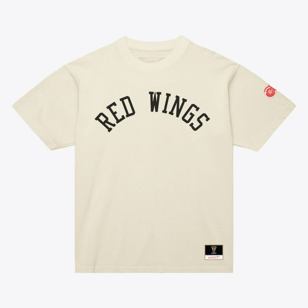 NHL Cream Detroit Red Wings Mitchell & Ness Unisex Arched Team T-Shirt