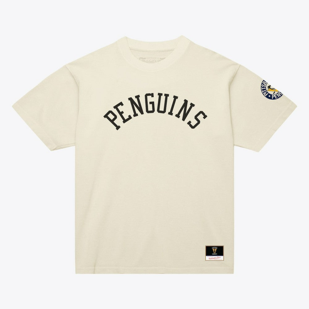 NHL Cream Pittsburgh Penguins Mitchell & Ness Unisex Arched Team T-Shirt