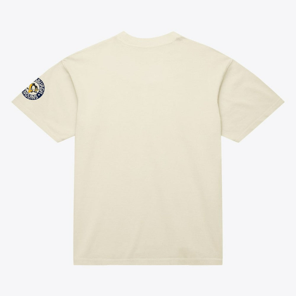 NHL Cream Pittsburgh Penguins Mitchell & Ness Unisex Arched Team T-Shirt