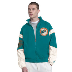 Starter The Gust Full-Zip Hooded Jacket - Miami Dolphins