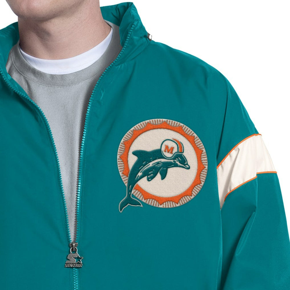 Starter The Gust Full-Zip Hooded Jacket - Miami Dolphins