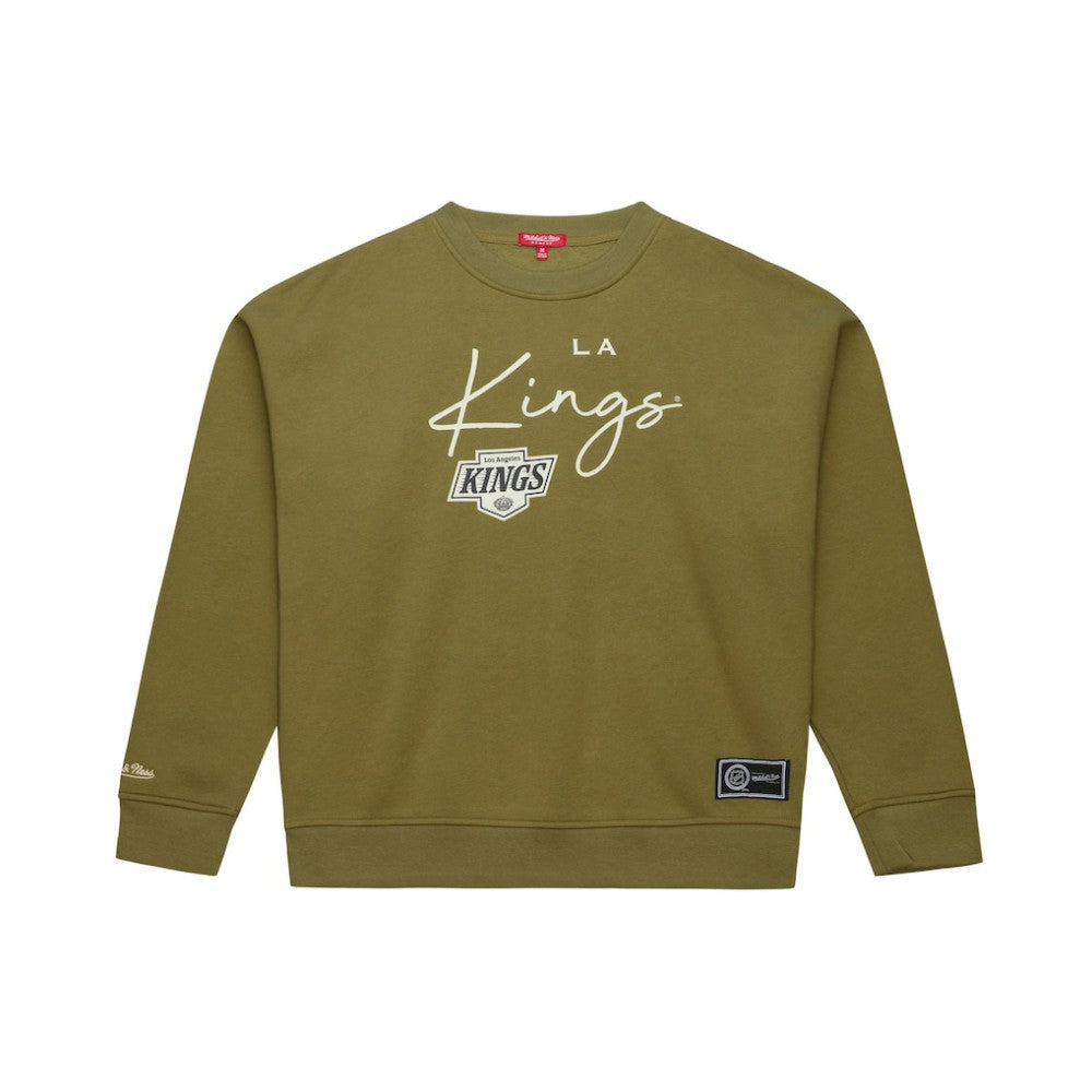 NHL Hunter Green Los Angeles Kings Mitchell & Ness Women's Fleece Sweatshirt