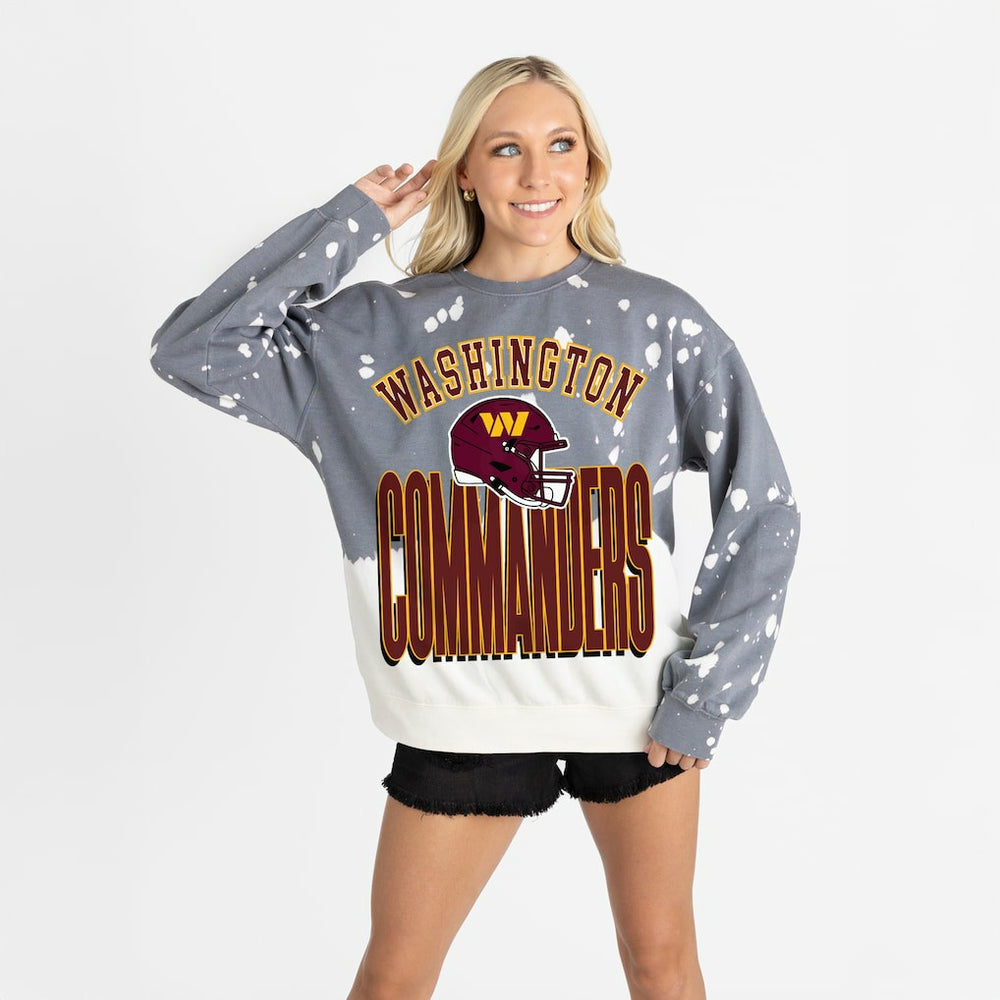 Gameday Couture Women's Arch Rivals Faded Wash Sweatshirt - Washington Commanders
