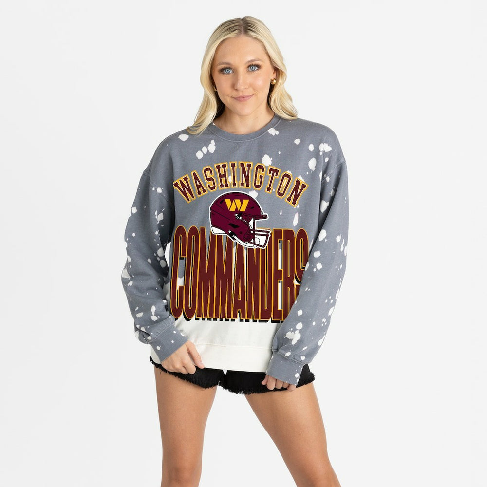 Gameday Couture Women's Arch Rivals Faded Wash Sweatshirt - Washington Commanders
