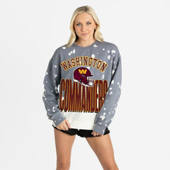 Gameday Couture Women's Arch Rivals Faded Wash Sweatshirt - Washington Commanders