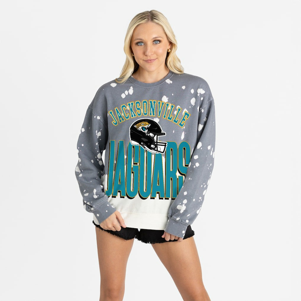 Gameday Couture Women's Arch Rivals Faded Wash Sweatshirt - Jacksonville Jaguars