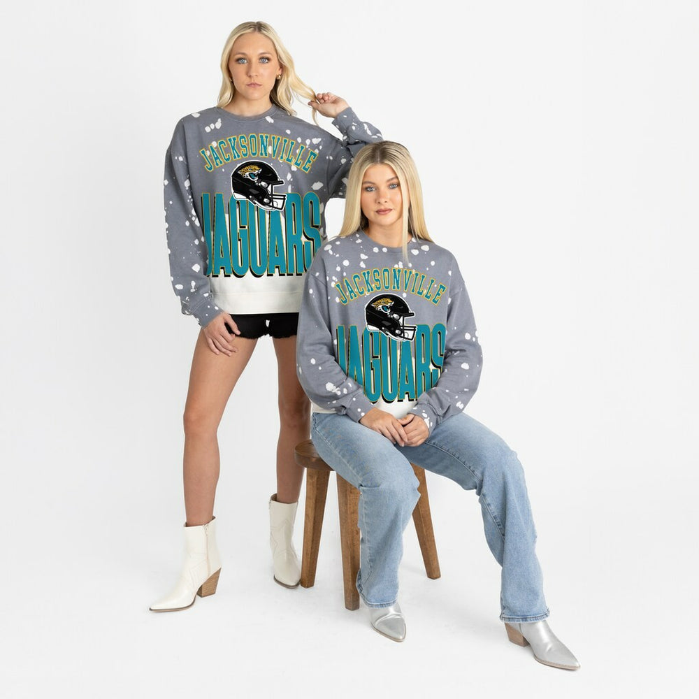 Gameday Couture Women's Arch Rivals Faded Wash Sweatshirt - Jacksonville Jaguars