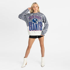 Gameday Couture Women's Arch Rivals Faded Wash Sweatshirt - New York Giants