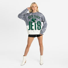 Gameday Couture Women's Arch Rivals Faded Wash Sweatshirt - New York Jets