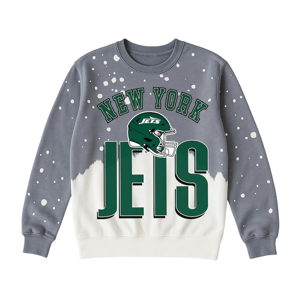 Gameday Couture Women's Arch Rivals Faded Wash Sweatshirt - New York Jets