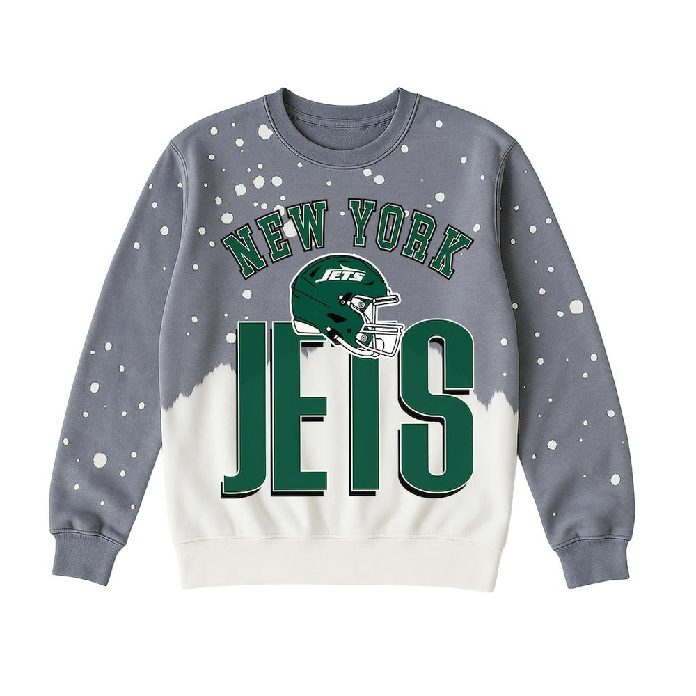 Gameday Couture Women's Arch Rivals Faded Wash Sweatshirt - New York Jets