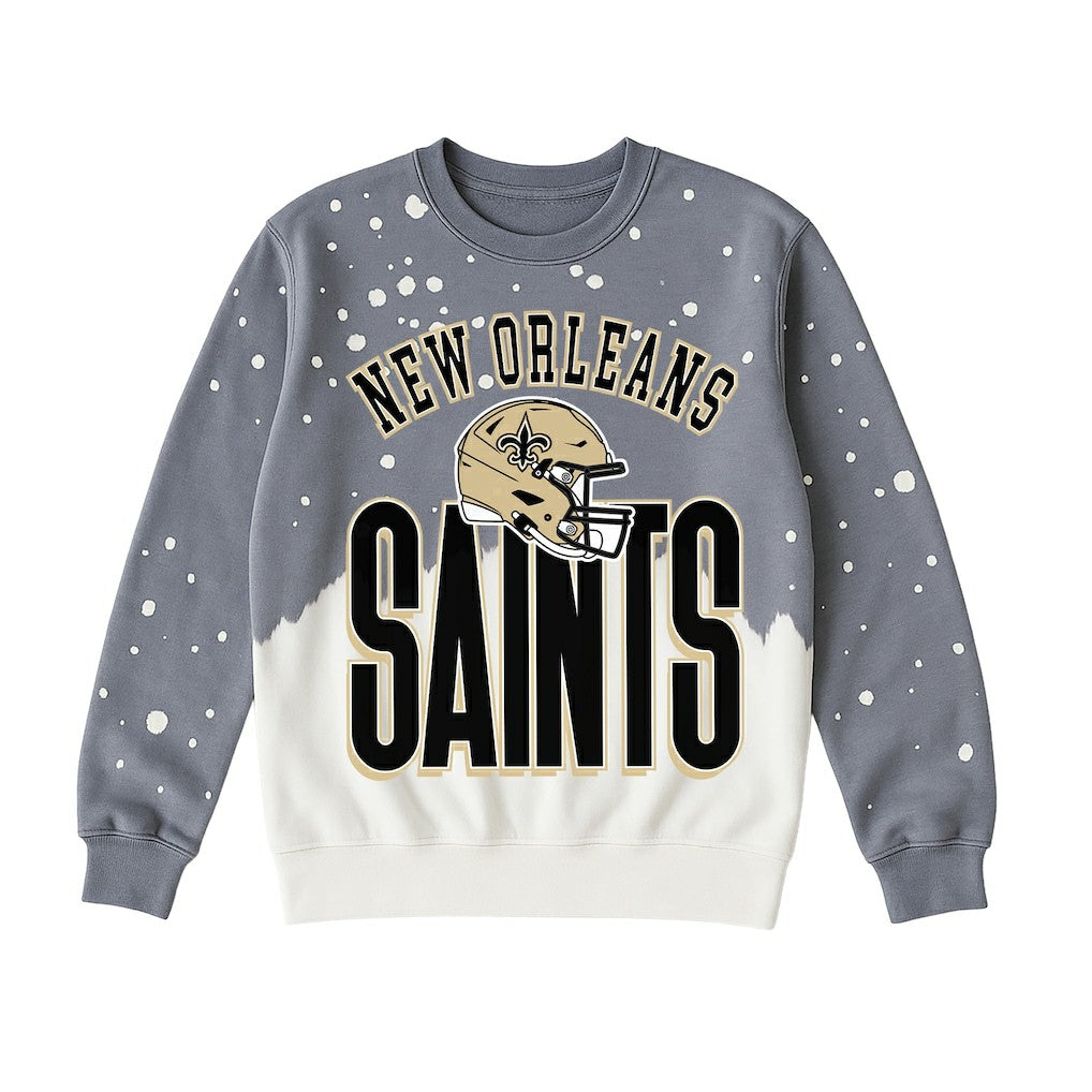 Gameday Couture Women's Arch Rivals Faded Wash Sweatshirt - New Orleans Saints