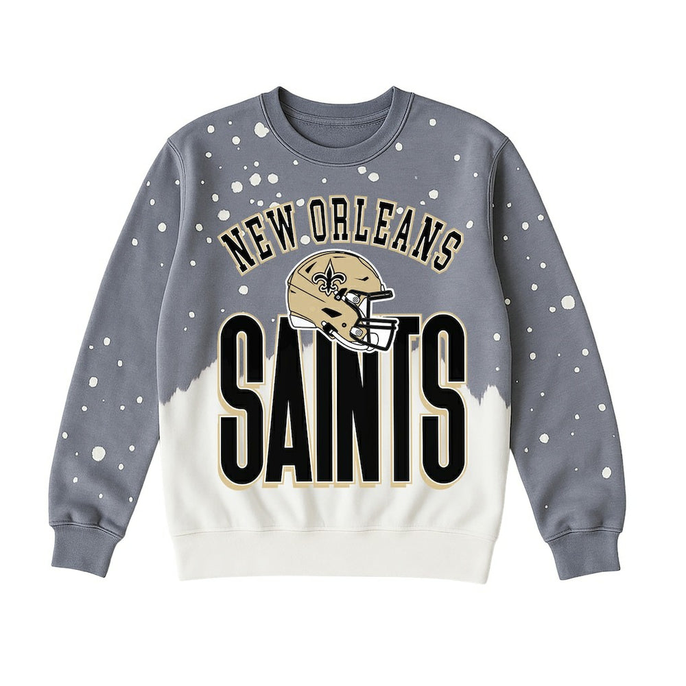 Gameday Couture Women's Arch Rivals Faded Wash Sweatshirt - New Orleans Saints