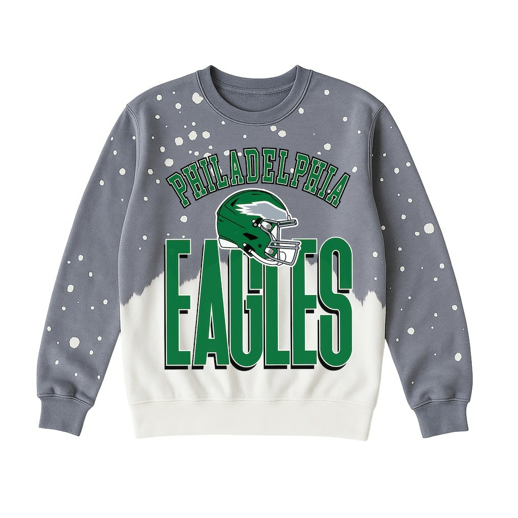 Gameday Couture Women's Arch Rivals Faded Wash Sweatshirt - Philadelphia Eagles