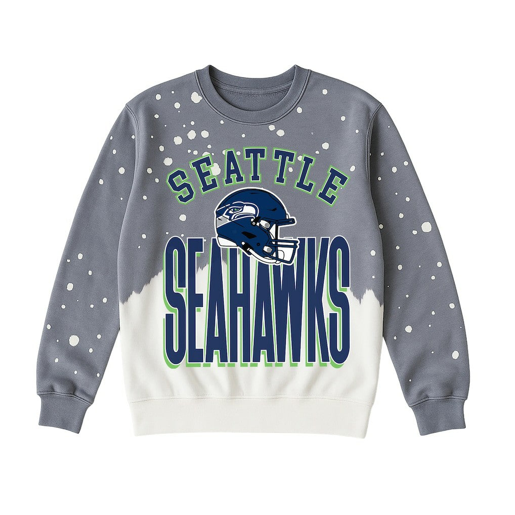 Gameday Couture Women's Arch Rivals Faded Wash Sweatshirt - Seattle Seahawks